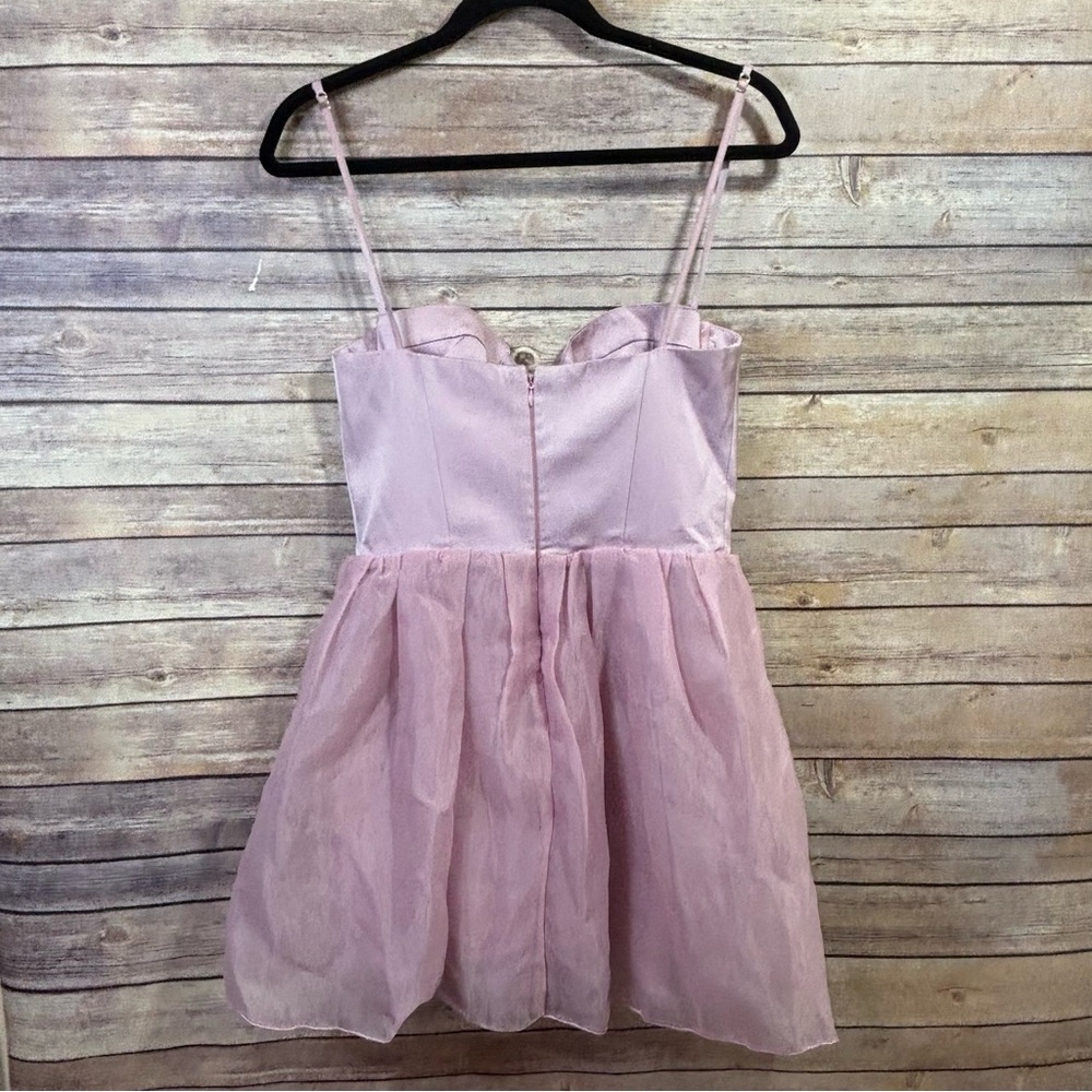 NWT Oh Polly Tulle Skirt Corset Mini Dress in Dusty Pink - 6 / Plus Cup - Picture 4 of 10